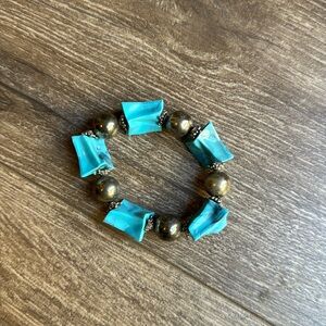 Turquoise and silver bracelet